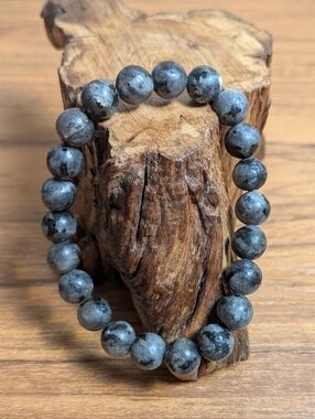 Larvikite 8mm Crystal Bracelet